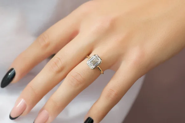 Emerald cut engagement rings that reflect personal style emerald cut moissanite ring