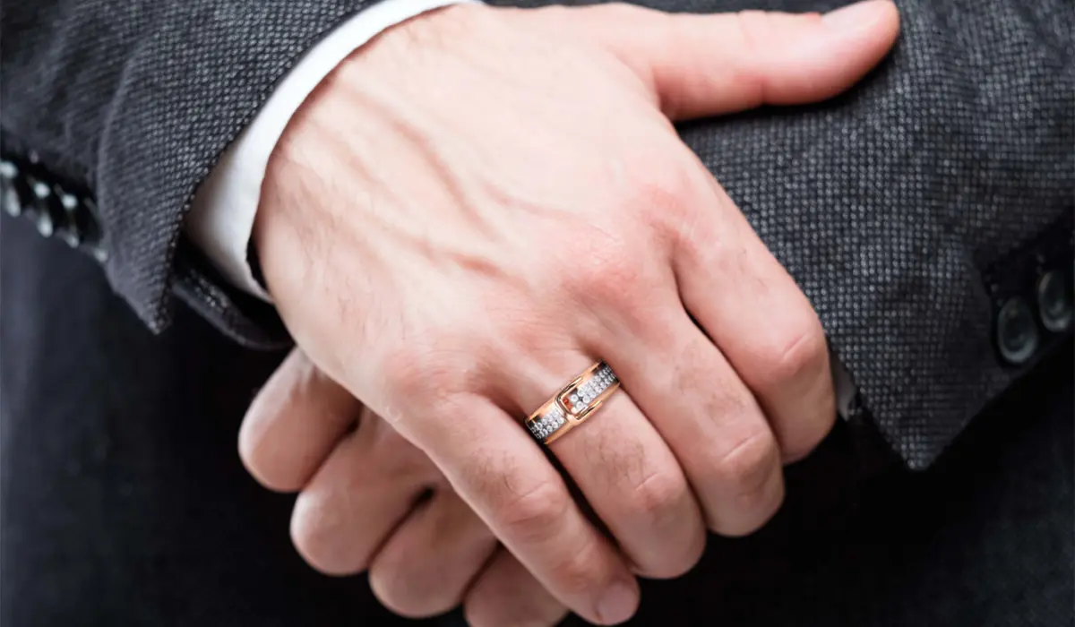 Mens Gold Diamond Ring